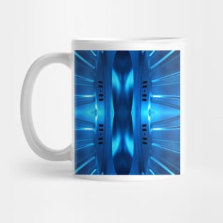 Stainless steel sinks in futuristic patterns gunmetal blue FIVE Mug